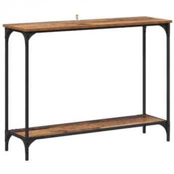 Mesa Consola de Madera Vieja con Estante 101 x 30.5 x 75 cm Madera Ingenierizada