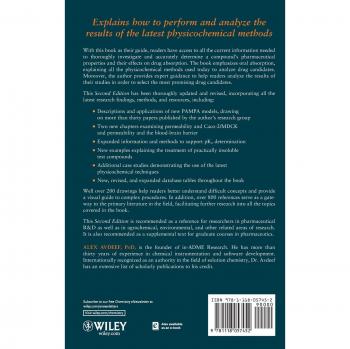 Hardback Absorption and Drug Development Textbook by Avdeef & pION - Wiley Edition