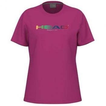 Camiseta Deportiva de Manga Corta para Mujer Head Rainbow Rosa Vivid