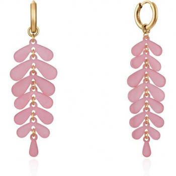 Pendientes Viceroy Kiss de acero Ip dorado y resina