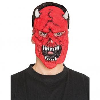 Máscara de Demonio con cuernos blancos