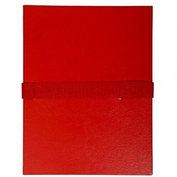 Carpeta con lomo extensible Balacron 1 solapa tamaño A4 (24x32 cm) color rojo con cierre de velcro