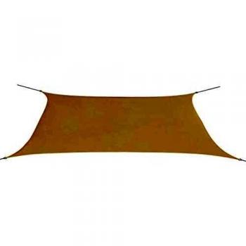 vidaXL Toldo de Vela Rectangular Lona de Sombra Protección Rayos UV Patio Exteriores Jardín Aire Libre Terraza Piscina de Tela Oxford Beige 4x6 m