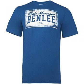 Camiseta de Hombre Lonsdale Ajuste Regular con Diseño Boxlabel en Azul y Blanco - XL