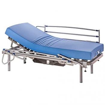 Cama Articulada Geriátrica Eléctrica con Colchón Sanitario HR, Patas Regulables, Cabecero y Piecero - 90cm x 190cm