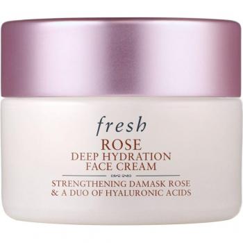 Fresh Rose Deep Hydration Face Cream - Moisturizing Face Cream with Hyaluronic Acid, 15 ml