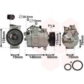 Compresor de aire acondicionado VAN WEZEL 0300K226