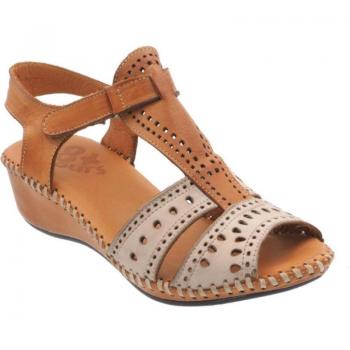 Sandalias de Mujer 48 Horas en color marrón, modelo Sandalia Cuna 4003, color cuero