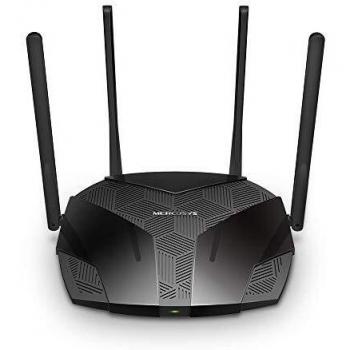 MERCUSYS MR80X - Router Wi-Fi 6 de Doble Banda AX3000, Qualco mm Dual-Core CPU, Beamforming, WPA3, Soporte