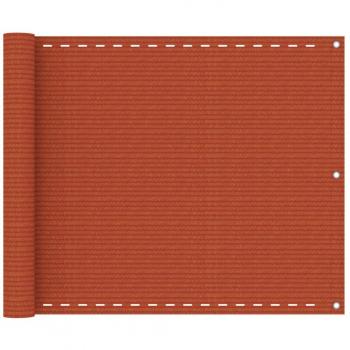 Toldo para balcón HDPE naranja 75x300 cm