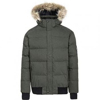 Trespass Calgary - Chaqueta de plumón para hombre con capucha extraíble, Hombre, Chaqueta con capucha extraíble., MAJKDON20002_OLIXS, verde oliva, XS