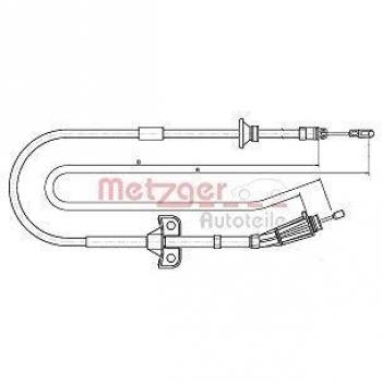 Cable de freno de mano Metzger 10.8189 para Volvo XC70 y XC90, lado trasero izquierdo
