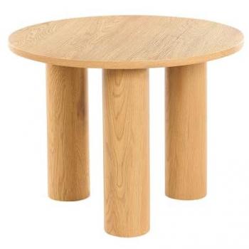 Mesa de Centro Redonda Retro de Madera MDF Ligera Senoia