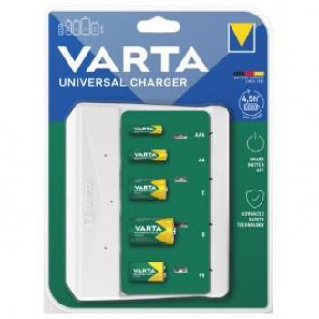 Cargador universal de pilas Varta 57658 para uso doméstico con corriente alterna
