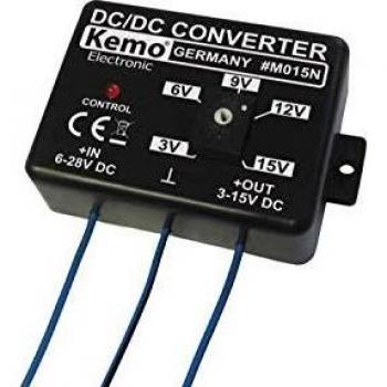 Convertidor DC-DC Kemo M015N Ajustable 3-15V, Entrada 6-28V, 1.5A Máx