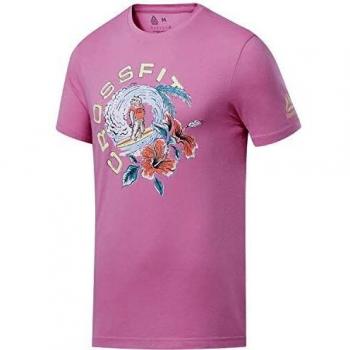 Reebok CF Surfing Bear Graphic Sr Camiseta de Manga Corta, Hombre, Rosa