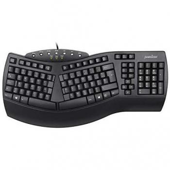 Perixx PERIBOARD-512 Teclado ergonómico Full Size con Cable USB - Diseño Dividido - Negro - QWERTY