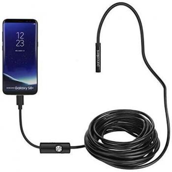 pancellent Android endoscopio 2.0 megapíxeles CMOS HD 2 en 1. Impermeable cámara de inspección de boroscopio con Cable rígido en Forma