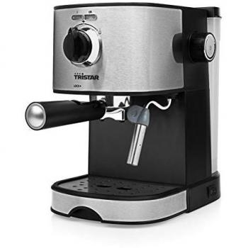 Tristar CM-2275 Cafetera Espresso, Acero Inoxidable, Negro