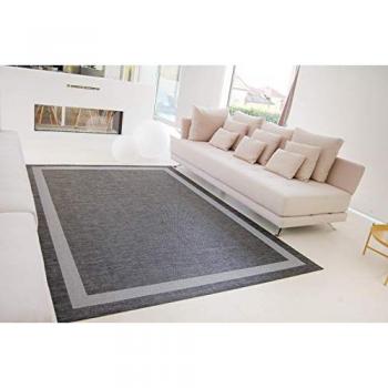 Alfombra de Vinilo Antideslizante Greca Gris 200x300 cm para Interior y Exterior