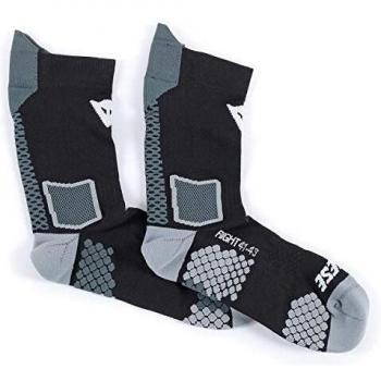 Dainese-D-CORE MID calcetín, Negro/Antracite, Talla M