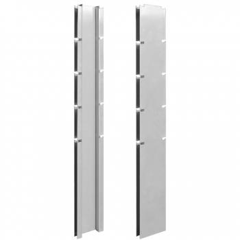 Postes de valla 10 piezas de plata 140 cm de acero galvanizado