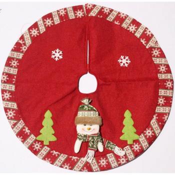 Falda del árbol de Navidad Rojo Estampado de Papá Noel