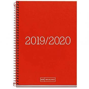 Miquelrius - Agenda Escolar 19/20 Semana Vista Essential Rojo Castellano