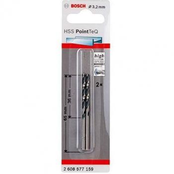Brocas helicoidales HSS PointTeQ para metal 3,2 mm (paquete de 2) - Bosch