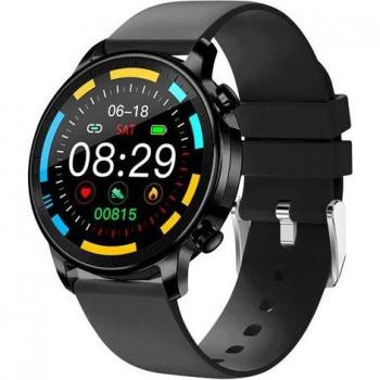 Reloj Inteligente Avizar Certificado IP67 Negro con Seguimiento de Actividad y Multifunciones