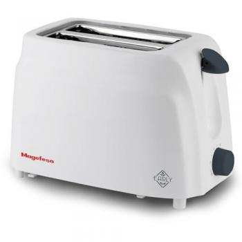 Tostadora Magefesa Early 750W para 2 Rebanadas con Bandeja Recogemigas, Función de Parada y Expulsión Automática, 6 Niveles de Tostado