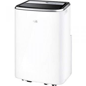 AEG AXP26U338CW Aire Acondicionado Portátil ChillFlex Pro - Función Frío, Deshumidificador y Ventilador - 9000BTUs, R290, 30-40m2, Mando, Temporizador, Filtro Anti Bacteriano, Silencioso - Blanco