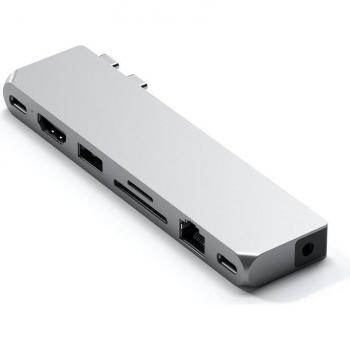 Satechi Pro Hub Max - 8-in-1 USB-C Docking Station for MacBook (Silver)