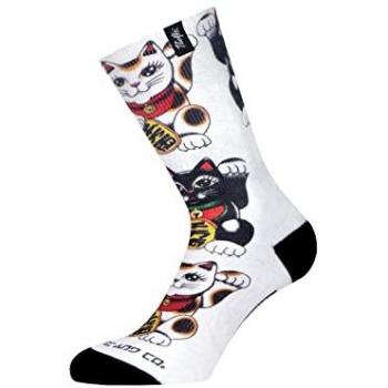 Calcetines Pacific & Co Neko Blanco - 42/45, Running, tejido Coolmax, sublimado multicolor
