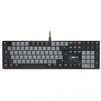 Teclado Mecánico Cherry KC 500 MX LP, USB-C, QWERTZ Alemán, Iluminación Blanca, Interruptores MX Low Profile 2.0, Negro