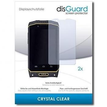 2 x disGuard Crystal Clear Lámina de protección para Cyrus CS19 / CS-19 - ¡Protección de pantalla cristalina con recubrimiento duro! CALIDAD PREMIUM - Made in Germany
