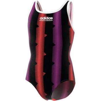 Bañador de natación Adidas Tiro Pack Swim Suit niña negro/blanco, traje de baño junior, tejido ligero y resistente al cloro, diseño moderno con logo de Adidas, ajuste cómodo y seguro