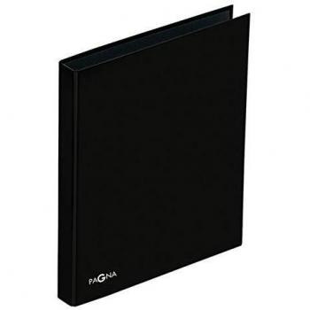 Carpeta de anillas A4, 4 anillas, mecanismo de 25 mm, color negro