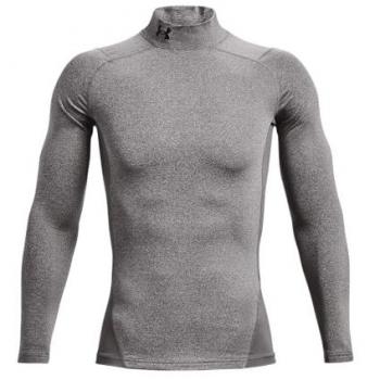 Camiseta de Manga Larga Under Armour ColdGear Armour Comp Mock para Hombre, Color Gris, Talla M, Tipo Compresión