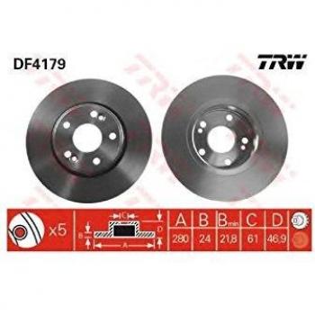 Disco de freno TRW LUC DF4179, frente, ventilado, 1 pieza