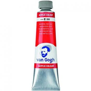 Pintura Acrílica Fina 40 ml - Rojo Naphtol Claro 398