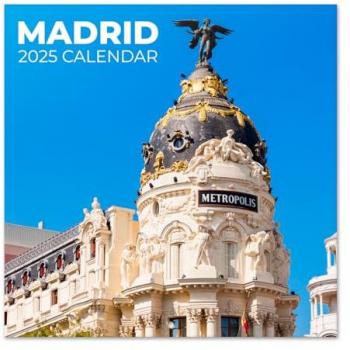 Calendario Pared 2025 30x30 Madrid Erik multicolor con espacio para anotar e ilustraciones