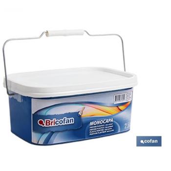 PINTURA PLÁSTICA MONOCAPA AZUL MARINO X 2.5 LITROS (PACK: 1) - DIFERENTES COLORES - APTA PARA USAR EN INTERIOR