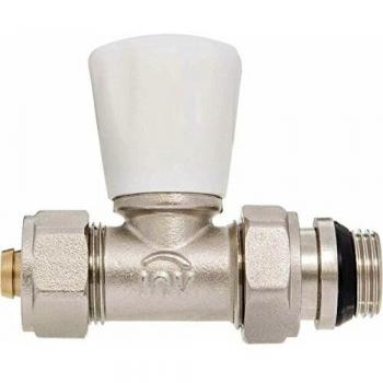 Straight Manual Inlet Radiator Valve 16mm PEX Compression Fittings x 1/2 BSP