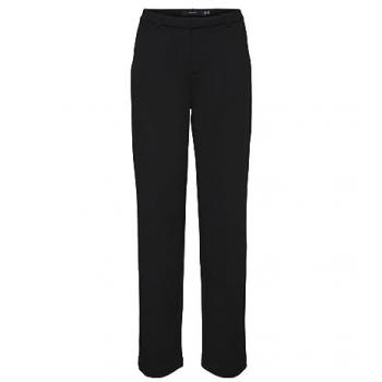 Vero Moda Women's Slim Straight Trousers with Belt Loops, Model 'Zamira', Black, Size L/30
