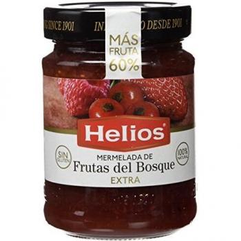 Helios Mermelada Extra Frutas del Bosque Fresa, Frambuesa y Grosella - 340 gr - , Pack de 6