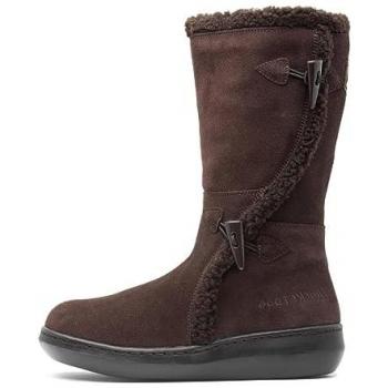 Rocket Dog Women's Slope Mid-Calf Chocolate Suede Winter Boot - Brown Leather - Size 4 UK