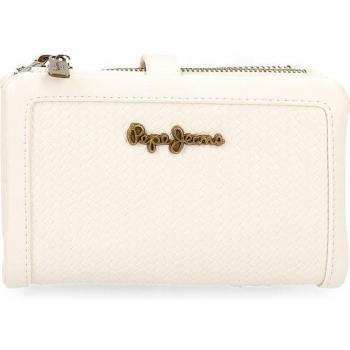 Pepe Jeans Cartera Lena para Mujer con Monedero Extraíble Color Blanco