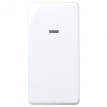 Interruptor Simon 27 Play Unipolar con luminoso estrecho blanco nieve