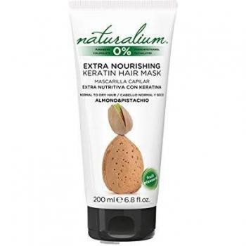Naturalium Almendra y Pistacho - Mascarilla Capilar Extra Nutritiva con Keratina para Cabello Normal y Seco, Sin Colorantes, Sin Parabenos, formato 200 ml